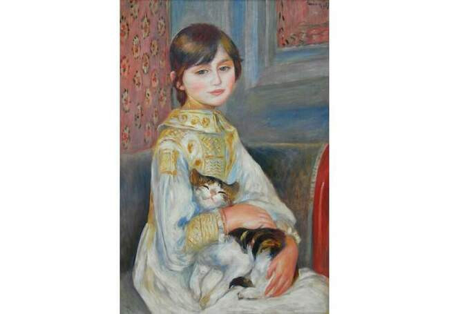 10. Пьер Огюст Ренуар – Жюли Мане (Девочка с кошкой)