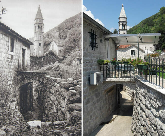 8. Crkva Gospa od Ružarije в Перасте – 1926 и 2018 гг. (Черногория)