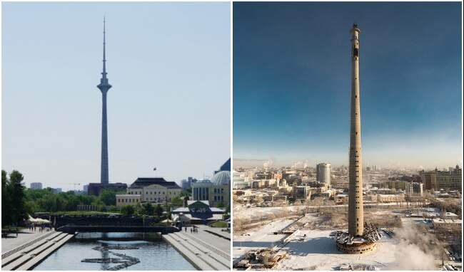 1. Телевизионная башня в Екатеринбурге (Россия)
