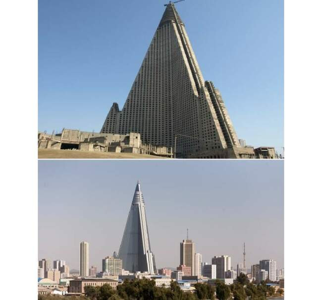 8. Гостиница Ryugyong в Пхеньяне (Северная Корея)
