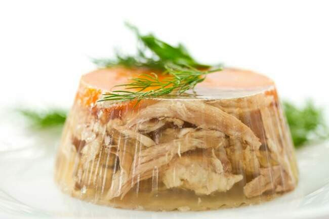 2. Холодец - «стеклянное мясо» (Азия)