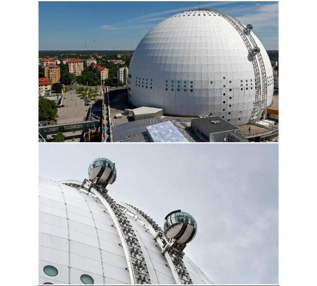 6. Лифт Globen Skyview в Ericsson Globe Arena (Стокгольм, Швеция)