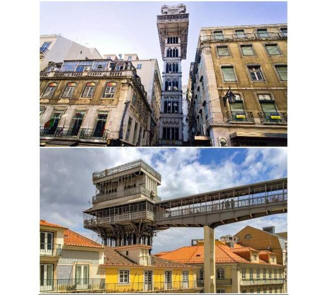 7. Лифт Elevador de Santa Justa в Лиссабоне (Португалия)