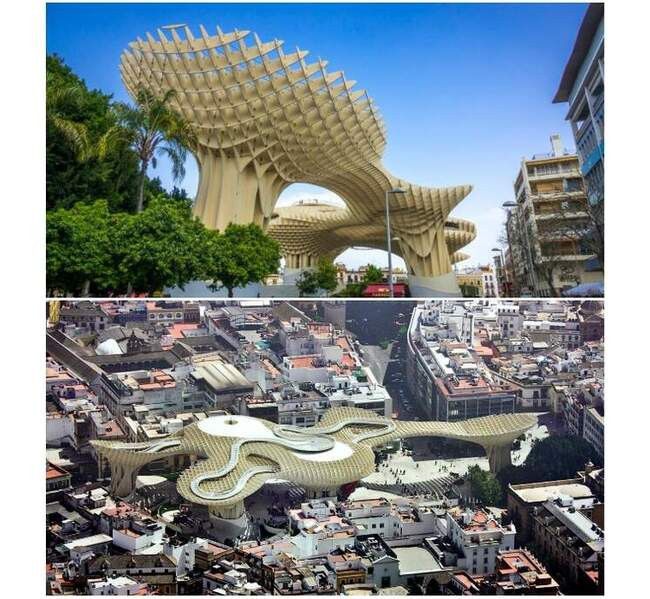 1. Культурный центр «Metropol Parasol» в Севилье (Испания)