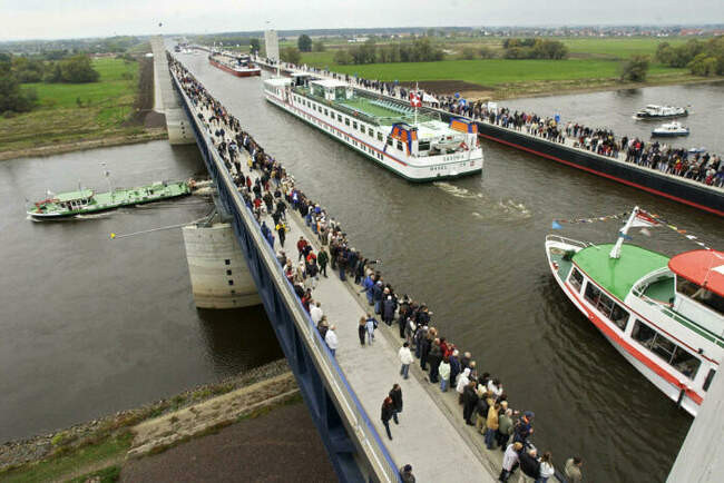 10. Magdeburg Water Bridge, Магдебург, Германия