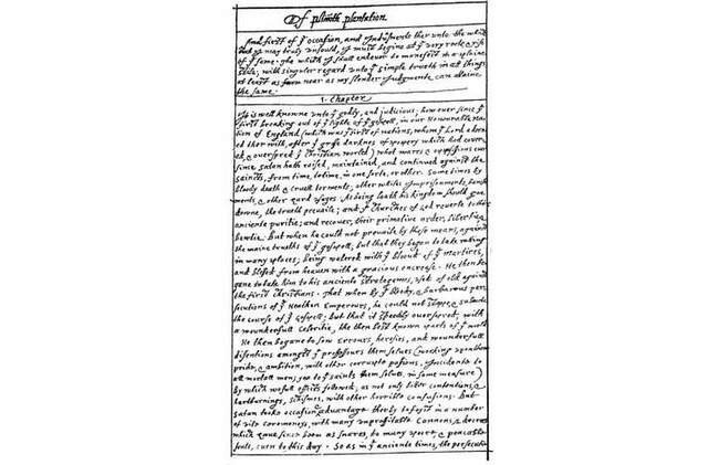 Уильям Брэдфорд, «История плимутской колонии» (США, XVII век)