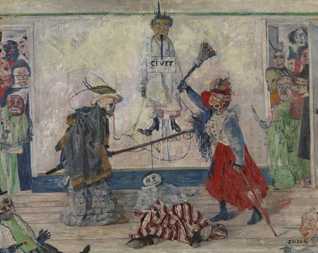 5. «Скелеты, дерущиеся за повешенного» (1891)