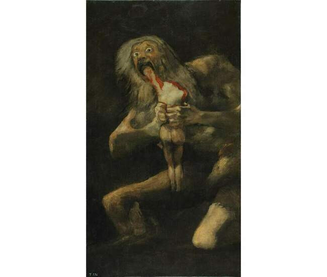 3. Гойя, «Сатурн, пожирающий своего сына», 1819-1823