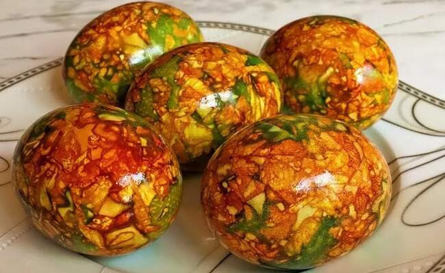 Вариант 3: Луковая шелуха + зеленка