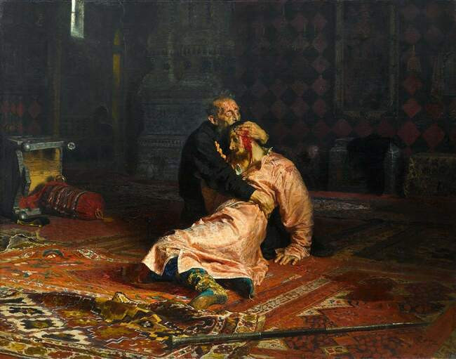 4. Илья Репин. Иван Грозный и сын его Иван 16 ноября 1581 года (1883-85)