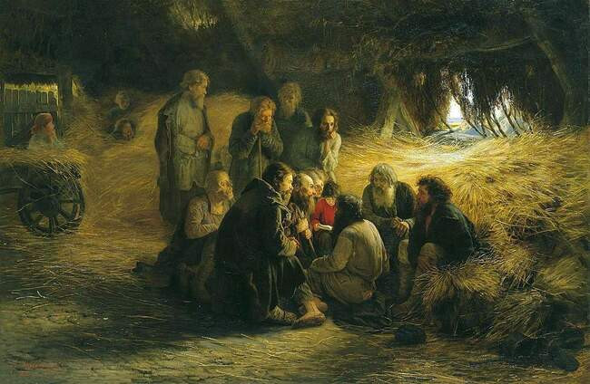 10. Григорий Мясоедов «Чтение Манифеста 19 февраля 1861 года» (1873)