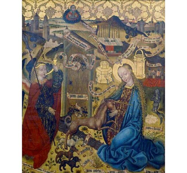 Благовещение с единорогом (1480–1500)