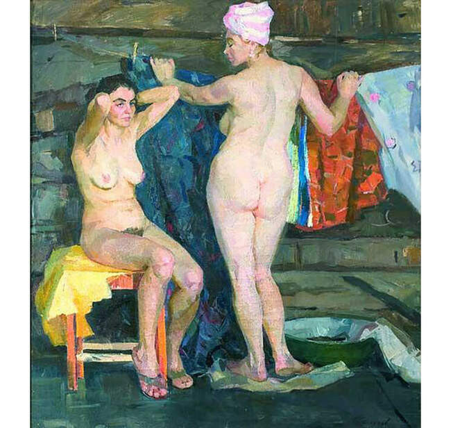 Федор Самусев. После бани. 1960