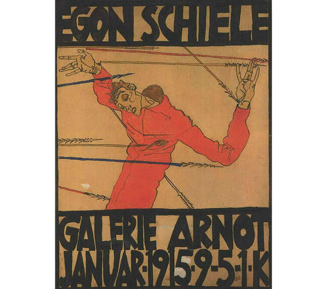 Эгон Шиле. Автопортрет в образе святого Себастьяна (1914–1915)