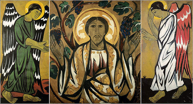 4. Наталия Гончарова. Триптих «Спас» (1910–1911)