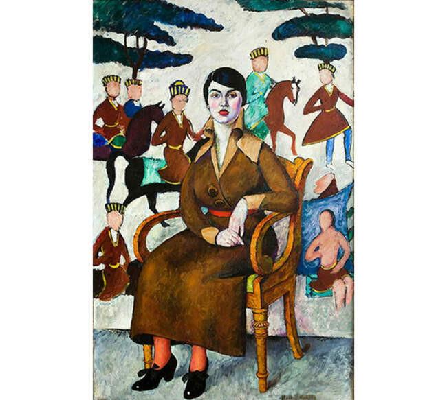 1. Илья Машков. «Портрет дамы в кресле» (1913)
