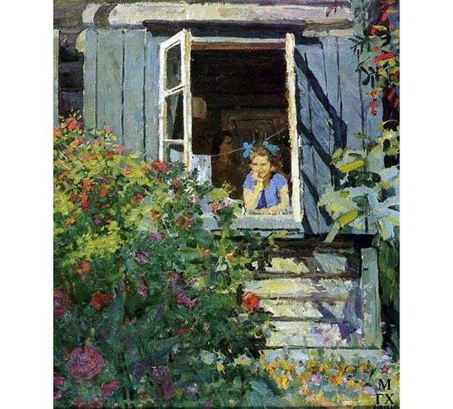 Федор Решетников. На даче. 1949