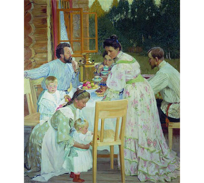 Борис Кустодиев. На террасе. 1906