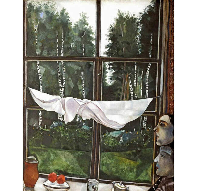 Марк Шагал. Окно на даче. 1915
