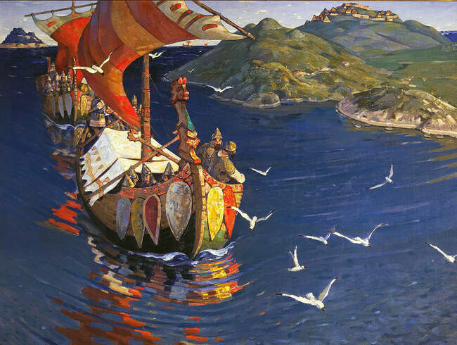 11. Николай Рерих. Заморские гости. 1902