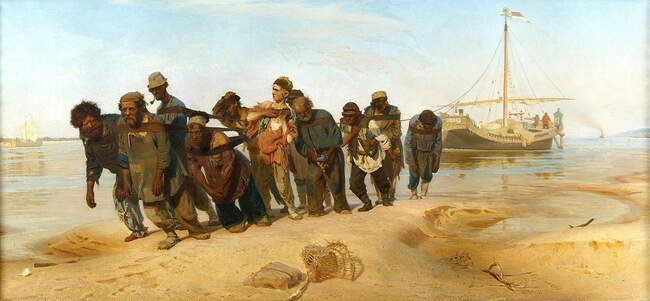 4. Илья Репин. Бурлаки на Волге. 1870-73