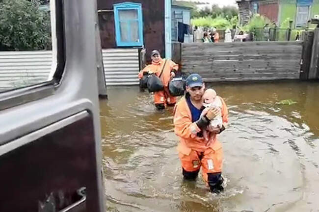 Еврейская автономная область — паводок на реке Амур