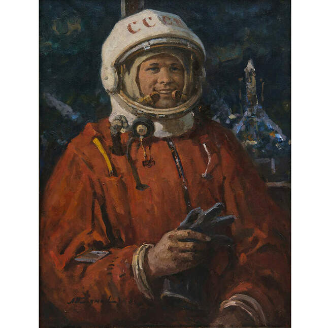 13. Андрей Плотнов. Портрет космонавта Ю. Гагарина. 1986