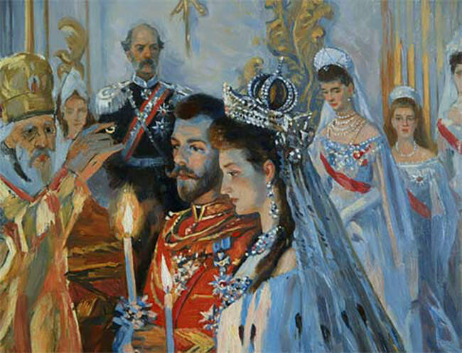 Лауриц Туксен. Венчание цесаревича Николая и Алисы Гессенской. 1895