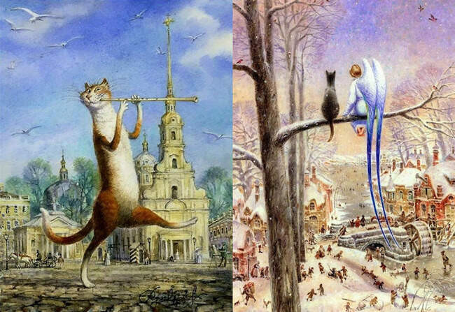Владимир Румянцев и его петербургские коты