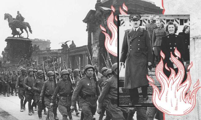 Тело Гитлера сожгли в спешке, чтобы его не нашла советская армия