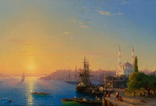 1-е место - «Вид Константинополя и Босфора» (1856)