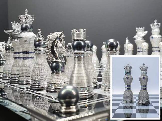 Королевский бриллиантовый комплект шахмат Royal Diamond Chess Set — €470,521 (4 место)
