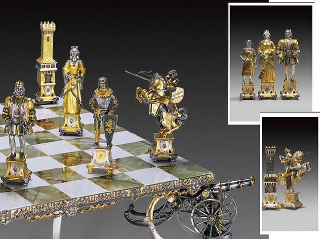 Венецианский шахматный набор. Medieval Venice Chess Set — €28,744 (10 место)