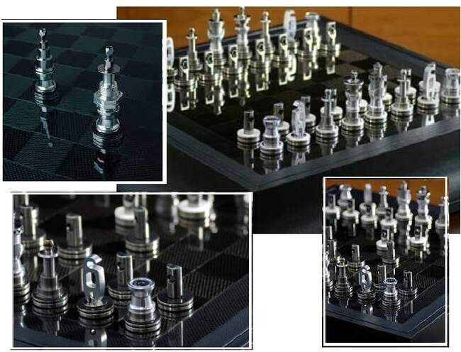 Шахматный набор «Рено» Формула-1. Renault F1 Team Collection Chess Set — €39,523 (9 место)