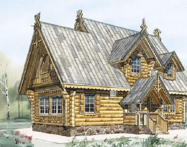8. Бревенчатый дом
