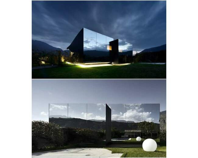 1. Зеркальная загородная резиденция в Южном Тироле от Peter Pichler Architecture (Италия)