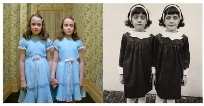 5. «Сияние» Стэнли Кубрика и фотография «Идентичные близнецы» Дайан Арбус