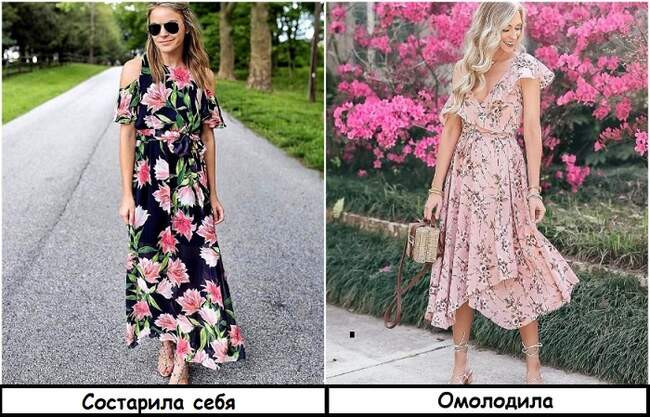 6. Длинное платье с крупным принтом