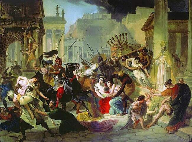 Карл Брюллов. Нашествие Гензериха на Рим, 1836 г.