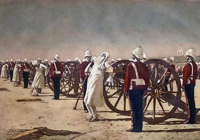 Василий Верещагин. Казнь из пушек в Британской Индии, 1884 г.