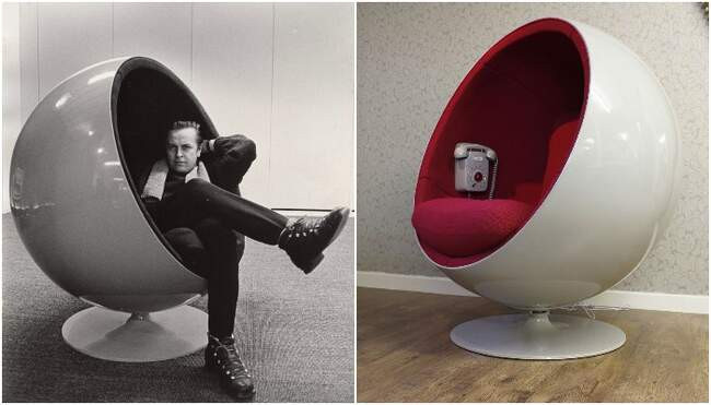 5. Кресло Ball Chair от финского дизайнера Ээро Аарнио – большого почитателя пластика и стеклопластика