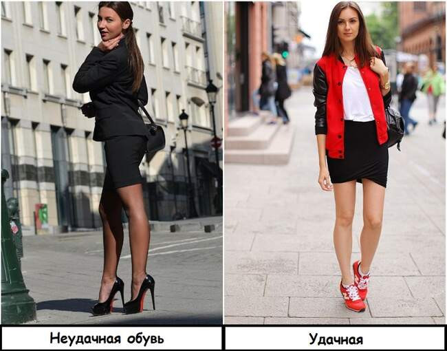 Ошибка 3: Не учитывать длину юбки при выборе обуви