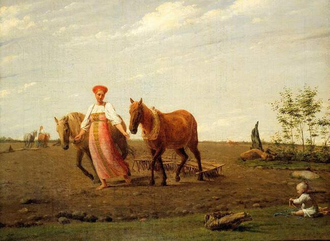 Алексей Венецианов. Весна. На пашне, 1820-е