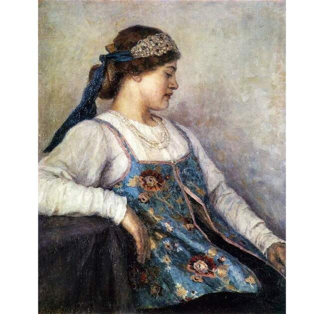 Василий Суриков. Портрет Натальи Федоровны Матвеевой, 1909