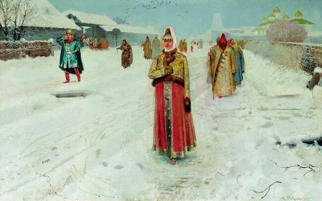 Андрей Рябушкин. Воскресный день, 1889