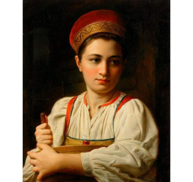 Неизвестный художник. Крестьянка в кокошнике