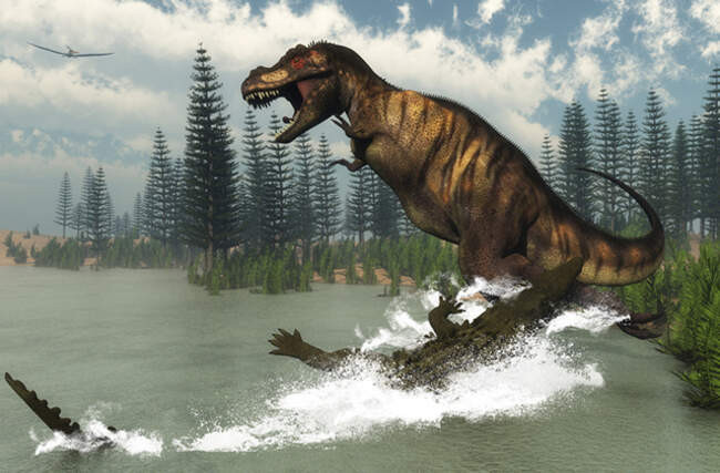 Дейнозух (deinosuchus). Крокодил, питающийся динозаврами