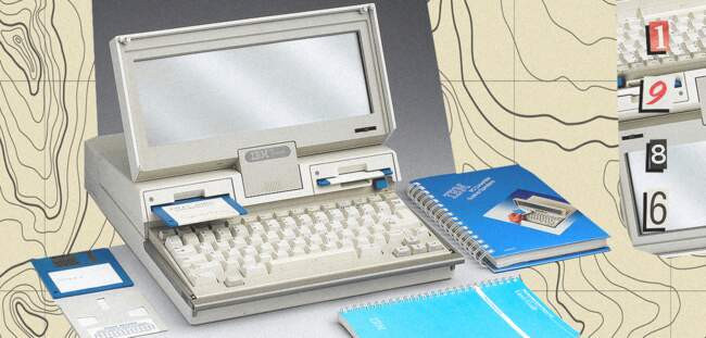 1986 — первый в мире ноутбук IBM PC Convertible