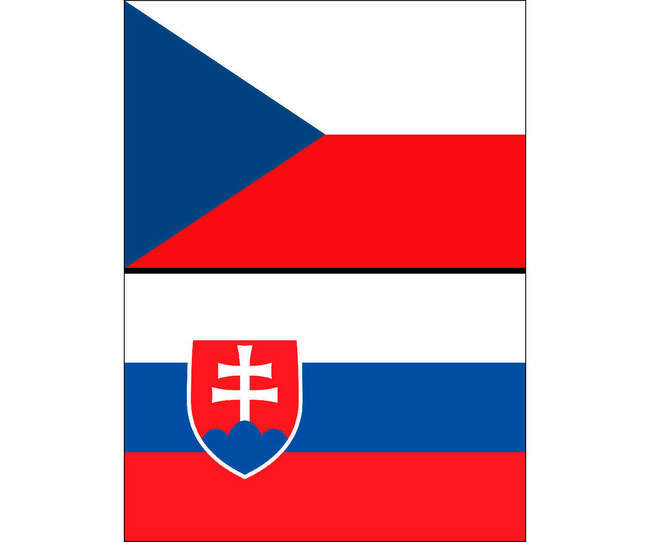 Флаги Чехии и Словакии