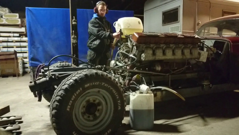 Volvo PV544 с 38,8-литровым танковым двигателем
